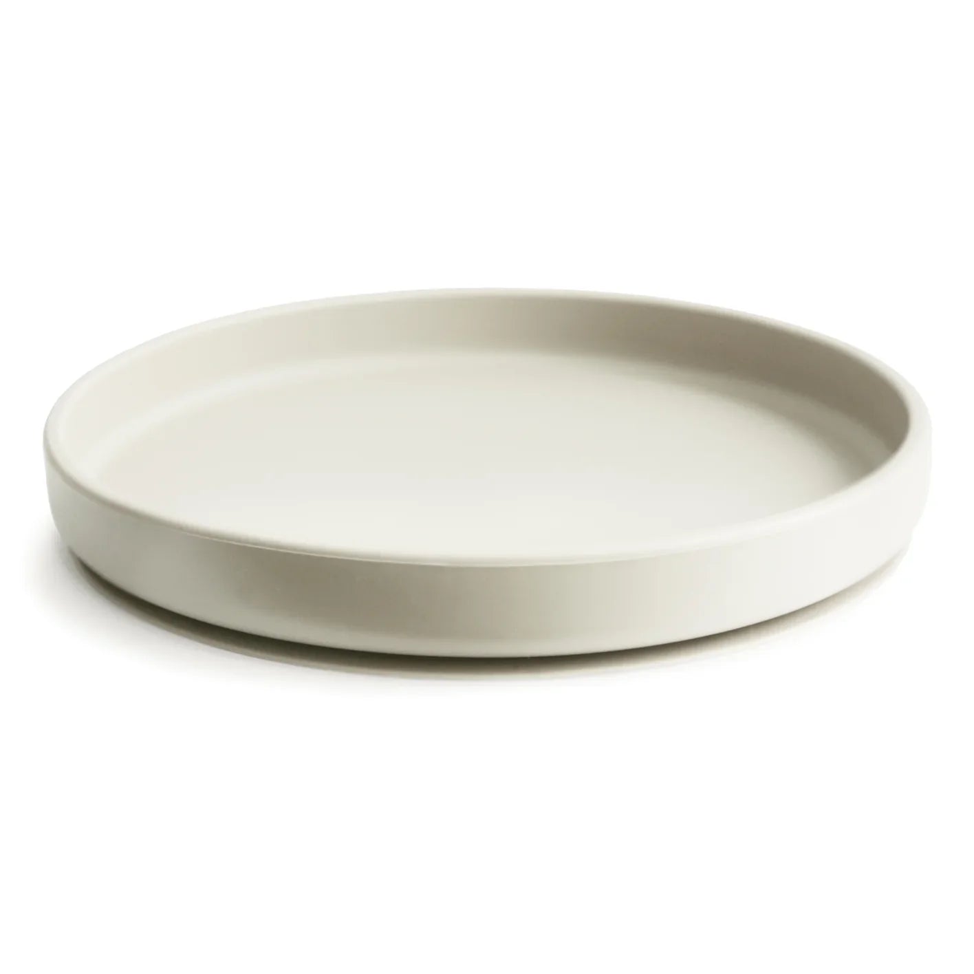 Mushie Silicone Bord Rond Met Zuignap | Ivory Mushie Silicone Bord Rond Met Zuignap | Ivory