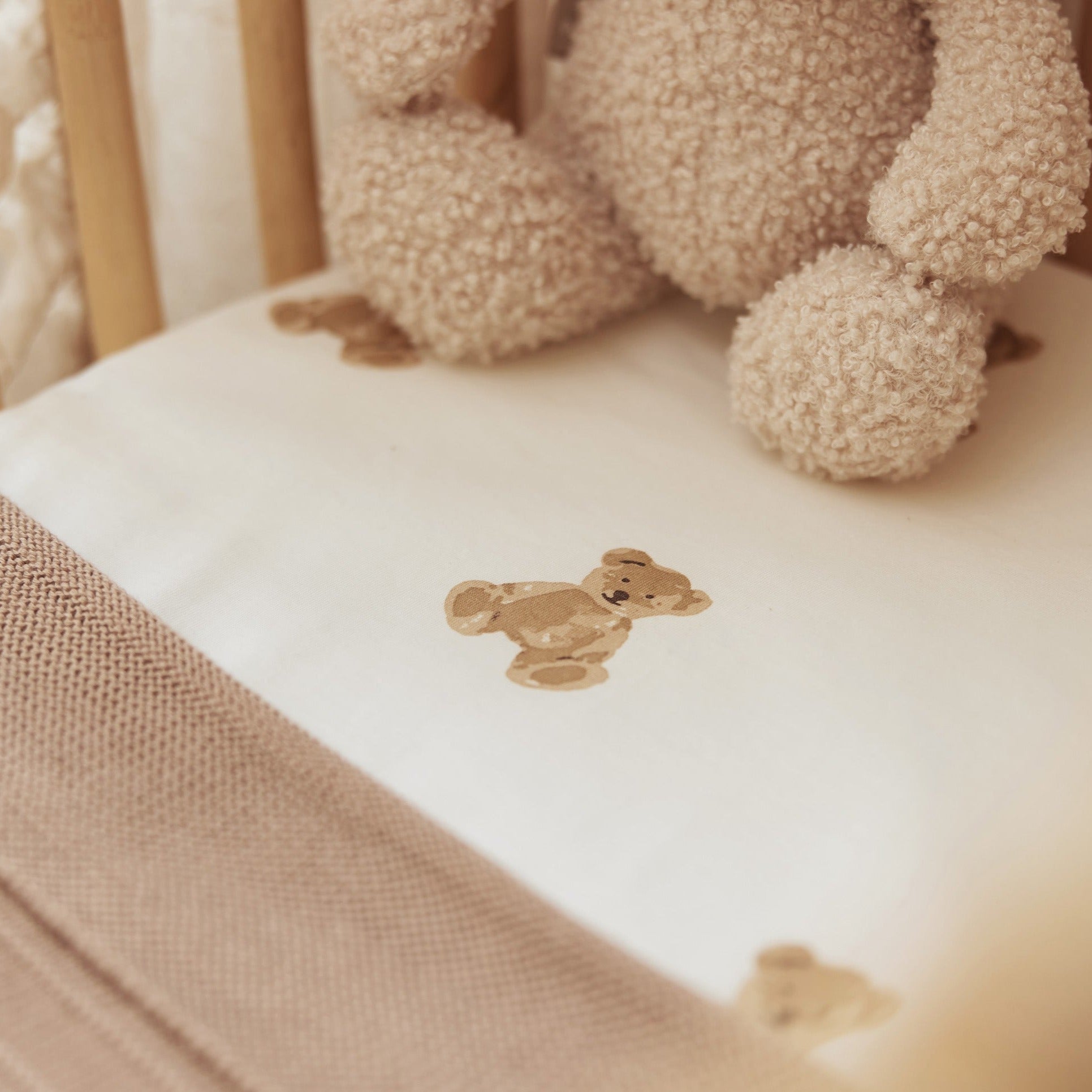 Jollein Hoeslaken Jersey Wieg 40/50x80/90cm | Teddy Bear Jollein Hoeslaken Jersey Wieg 40/50x80/90cm | Teddy Bear