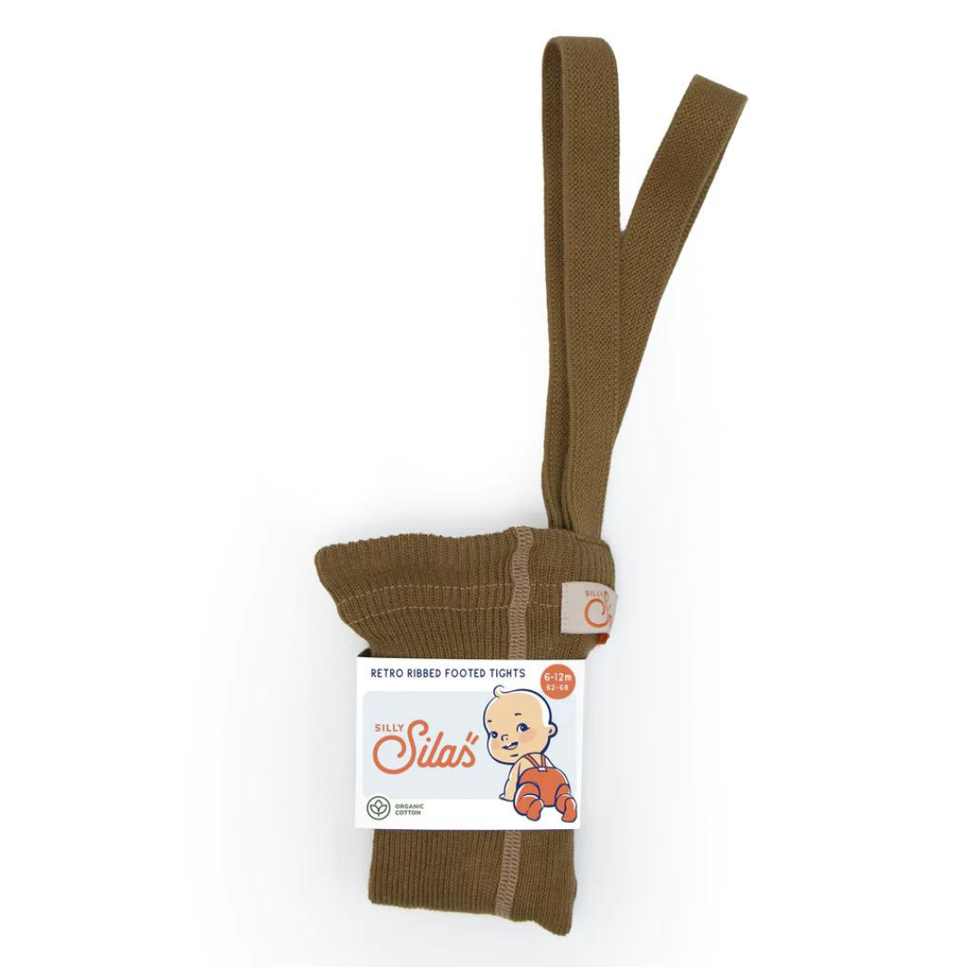 Silly Silas Broekkousen Footed Met Voetjes | Acorn Brown Silly Silas Broekkousen Footed Met Voetjes | Acorn Brown