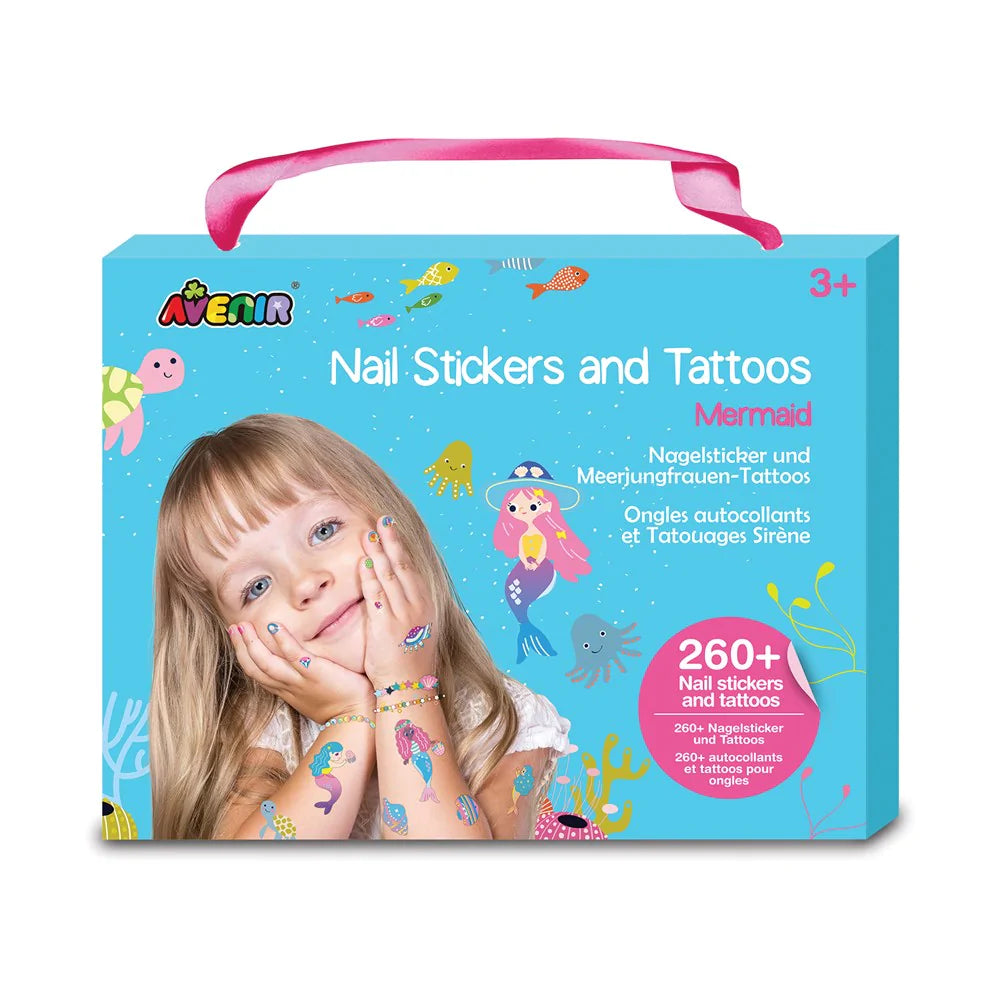 Avenir Set Nail Stickers + Tattoos | Mermaid Avenir Set Nail Stickers + Tattoos | Mermaid