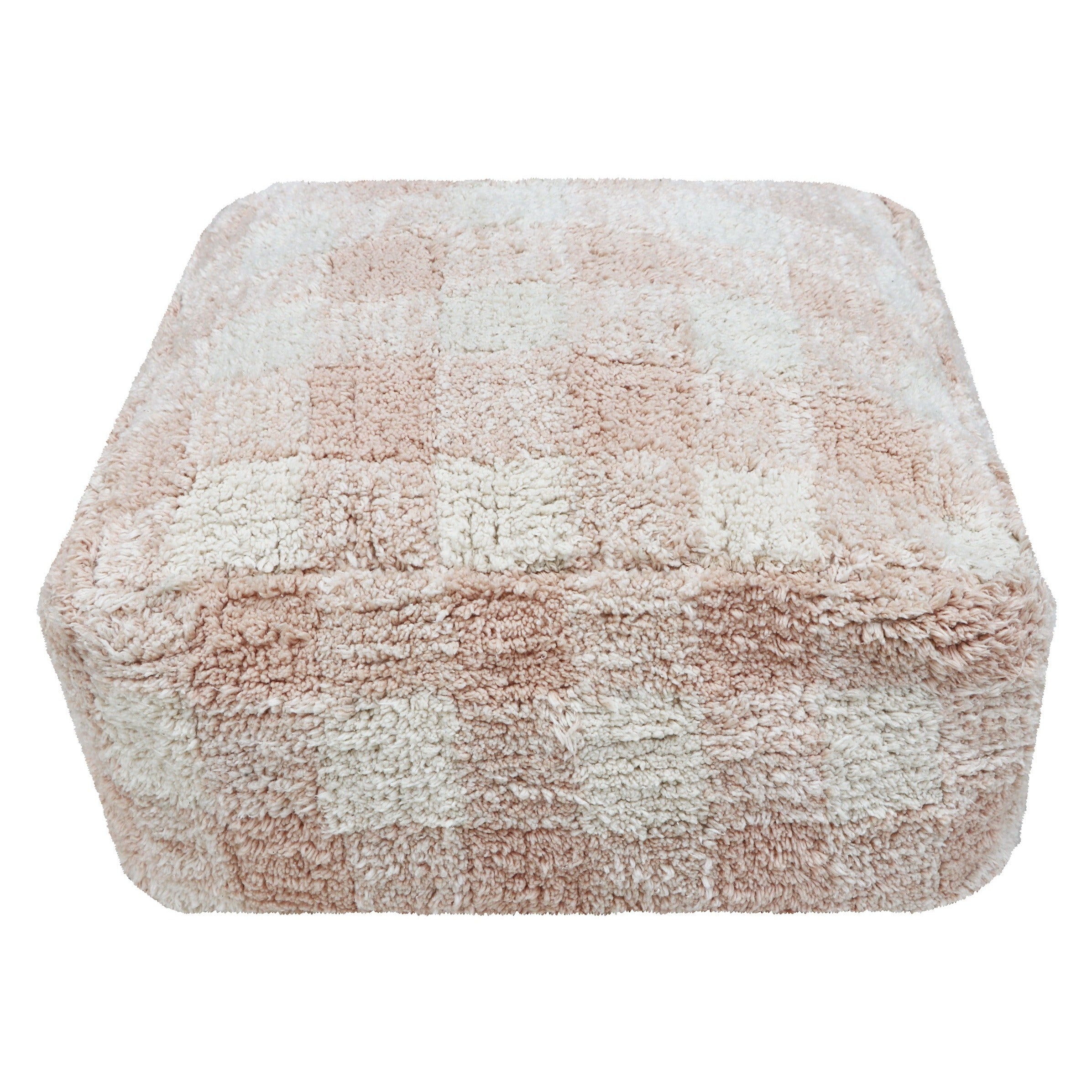 Lorena Canals Pouffe 20x40x40cm | Vichy Rose Lorena Canals Pouffe 20x40x40cm | Vichy Rose