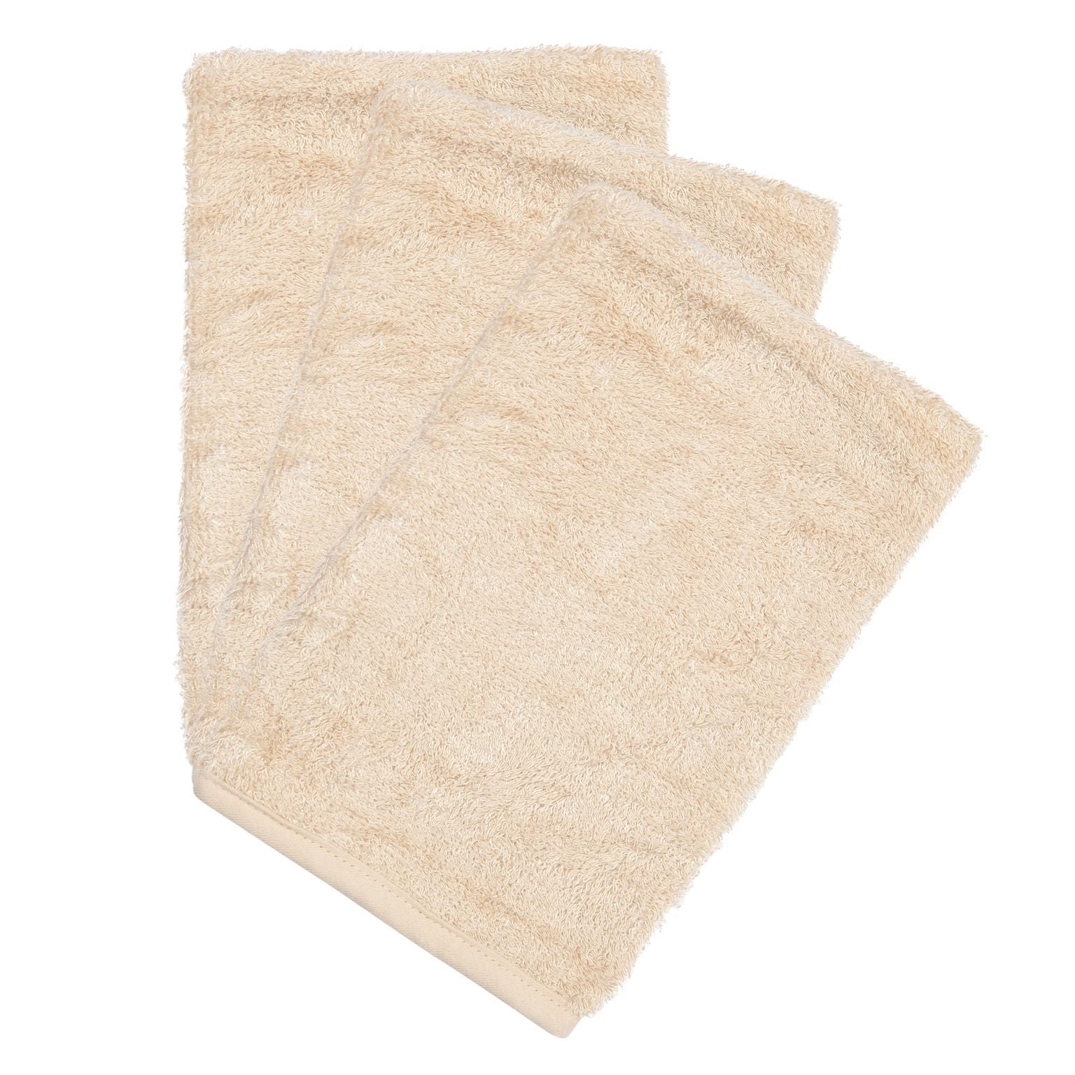Timboo Set 3 Bamboo Washandjes | Frosted Almond Timboo Set 3 Bamboo Washandjes | Frosted Almond