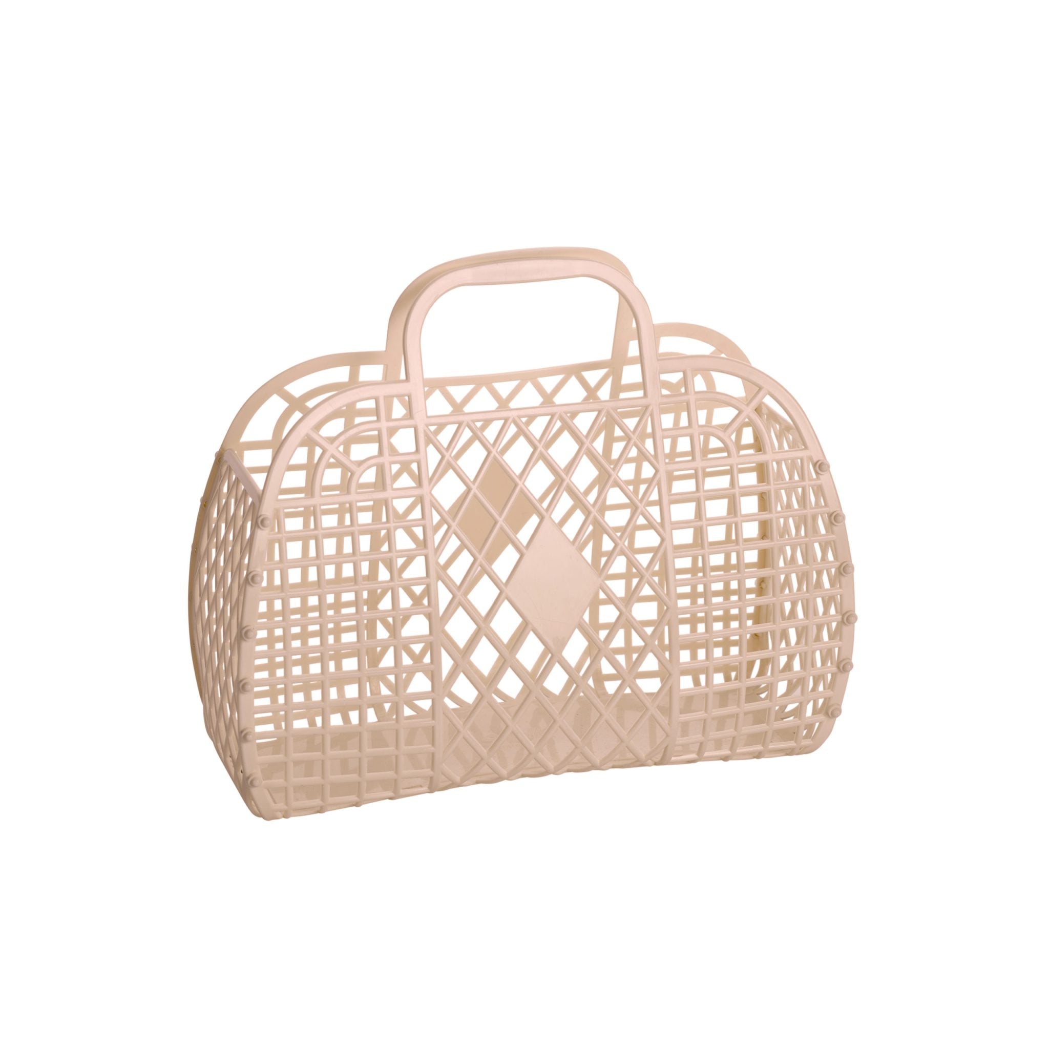 Sunjellies Retro Basket Small | Latte Sunjellies Retro Basket Small | Latte