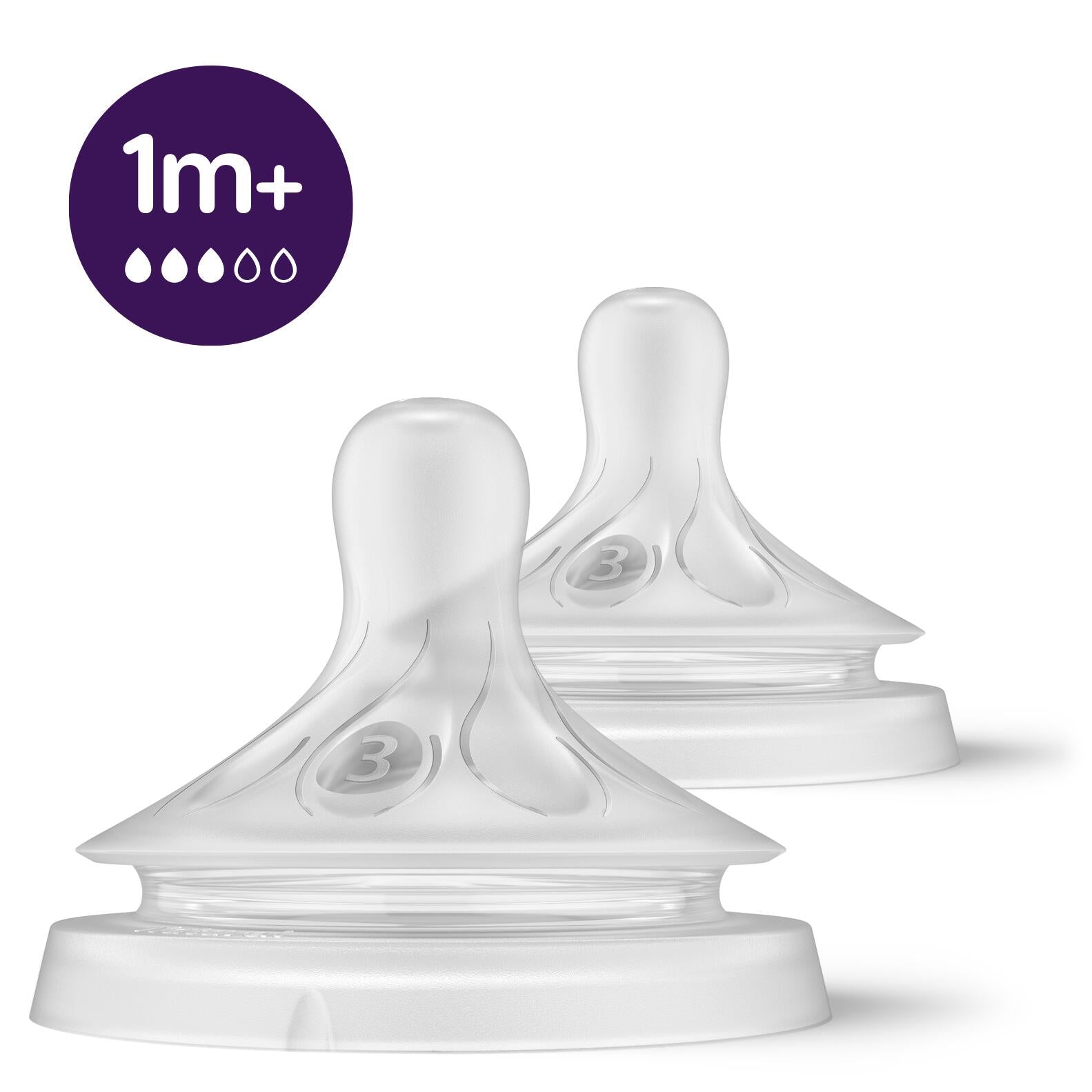 Avent Natural 3.0 Zuigspeen 1M+ T3 SCY963/02 Avent Natural 3.0 Zuigspeen 1M+ T3 SCY963/02