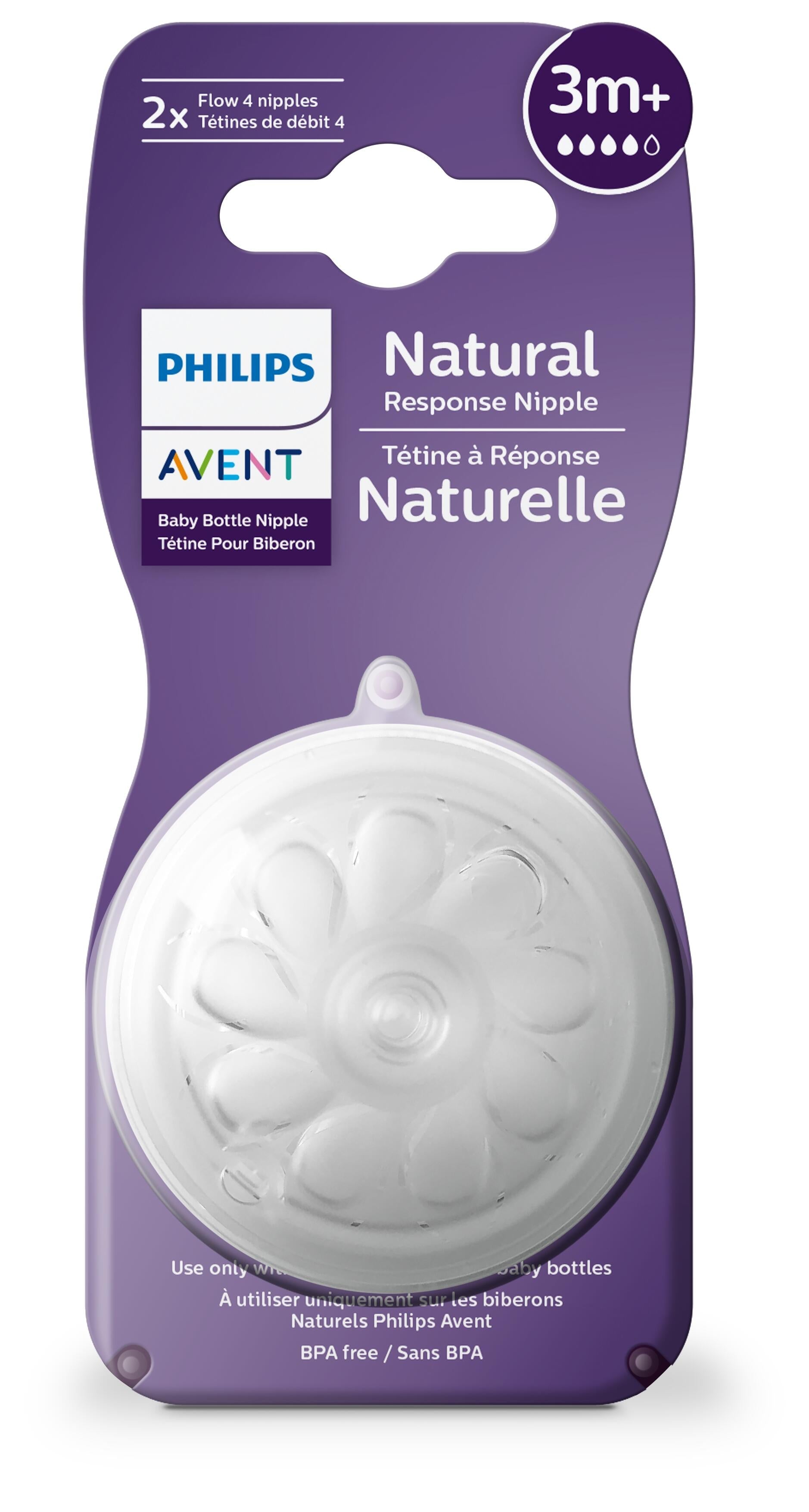 Avent Natural 3.0 Zuigspeen 3M+ T4 SCY964/02 Avent Natural 3.0 Zuigspeen 3M+ T4 SCY964/02
