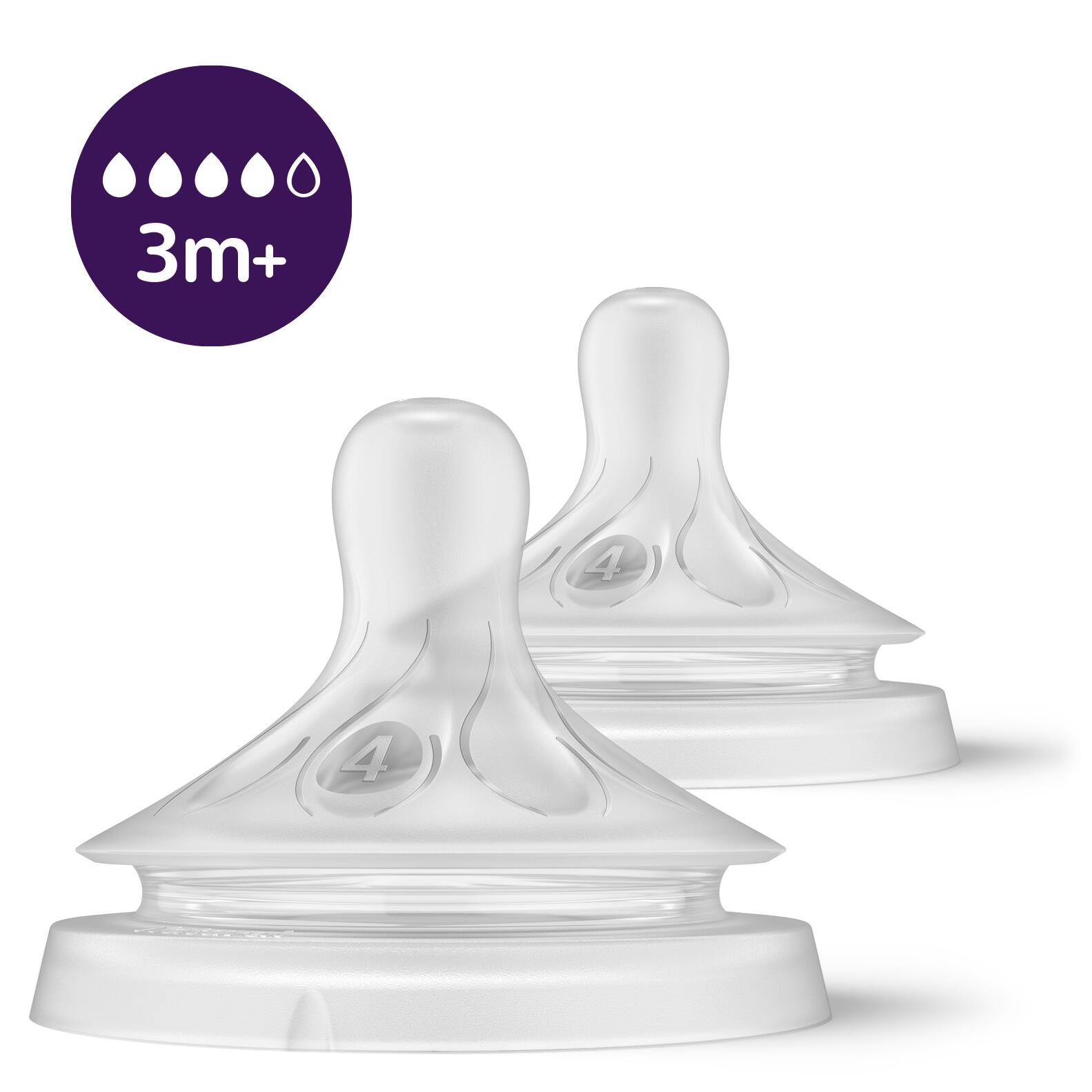 Avent Natural 3.0 Zuigspeen 3M+ T4 SCY964/02 Avent Natural 3.0 Zuigspeen 3M+ T4 SCY964/02