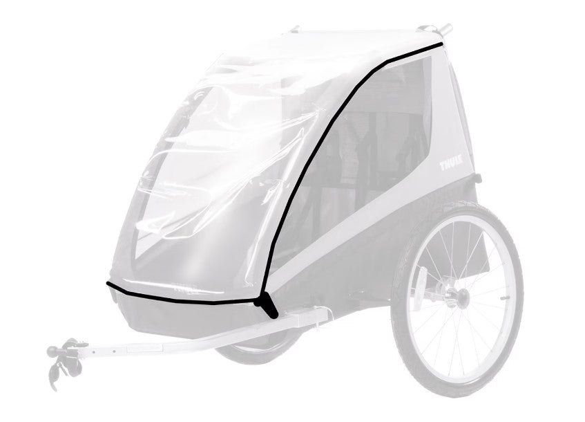 Thule Regenhoes Coaster/ Fietstrailer Thule Regenhoes Coaster/ Fietstrailer