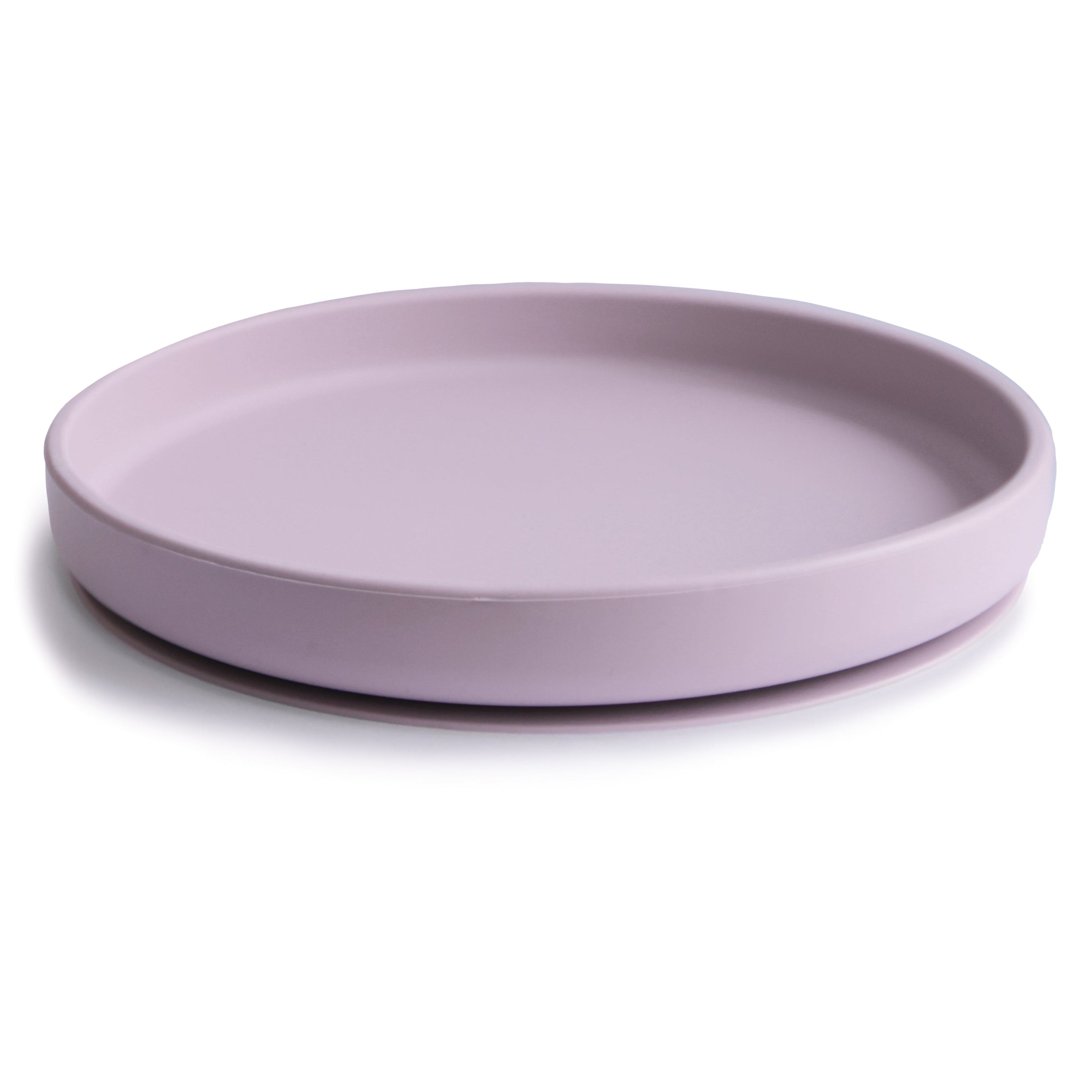 Mushie Silicone Bord Rond Met Zuignap | Soft Lilac Mushie Silicone Bord Rond Met Zuignap | Soft Lilac