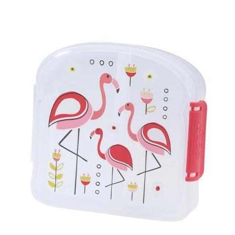 SugarBooger Sandwich Box Met Vakjes | Flamingo SugarBooger Sandwich Box Met Vakjes | Flamingo