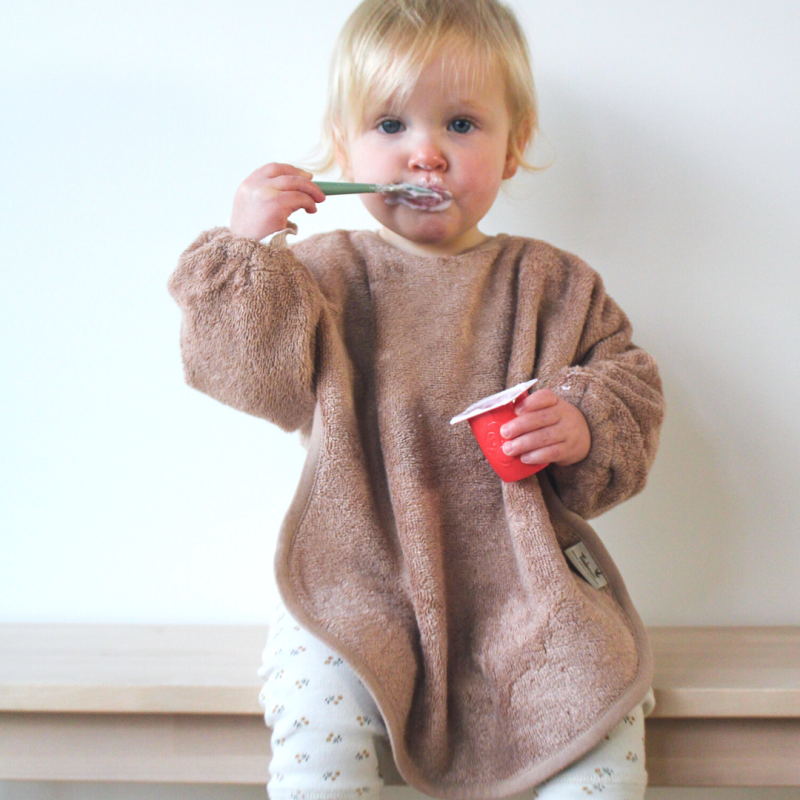 Timboo Slab Met Elastische Mouwen XL Bamboo 36x34cm Met Drukknoop | Feather Grey Timboo Slab Met Elastische Mouwen XL Bamboo 36x34cm Met Drukknoop | Feather Grey