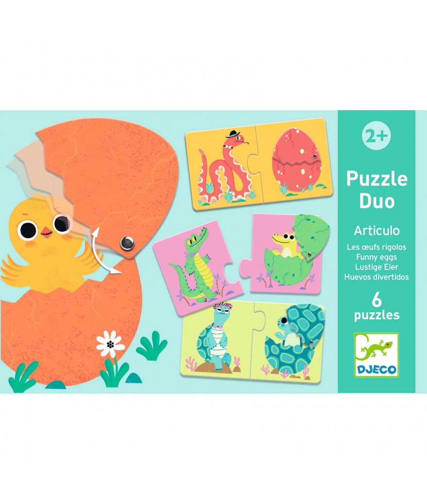 Djeco Puzzel Duo | Articulo Grappige Eieren Djeco Puzzel Duo | Articulo Grappige Eieren