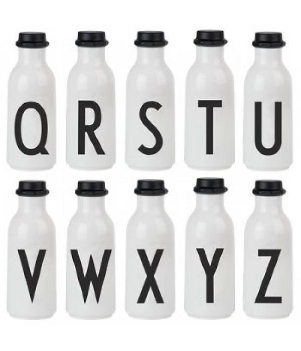 * Design letters drinkfles 500ml met letter Design letters drinkfles 500ml met letter - DE GELE FLAMINGO - Kids concept store