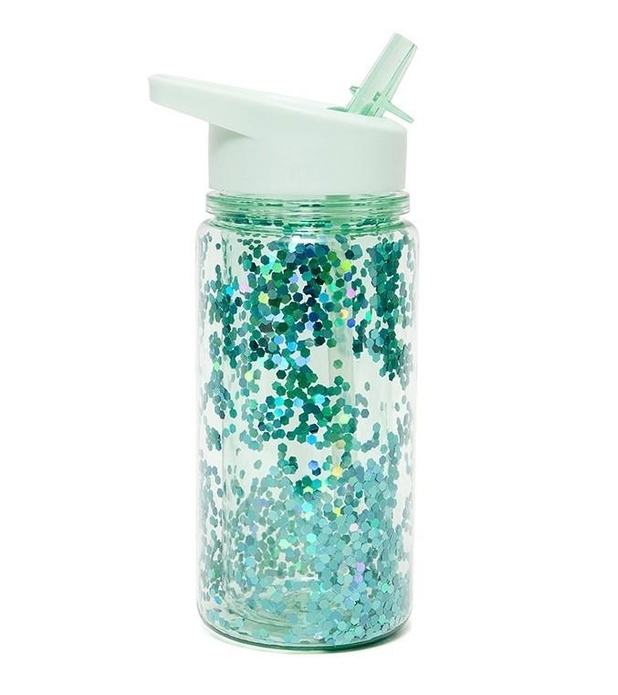 Petit Monkey drinkfles Glitter Green Petit Monkey drinkfles Glitter Green