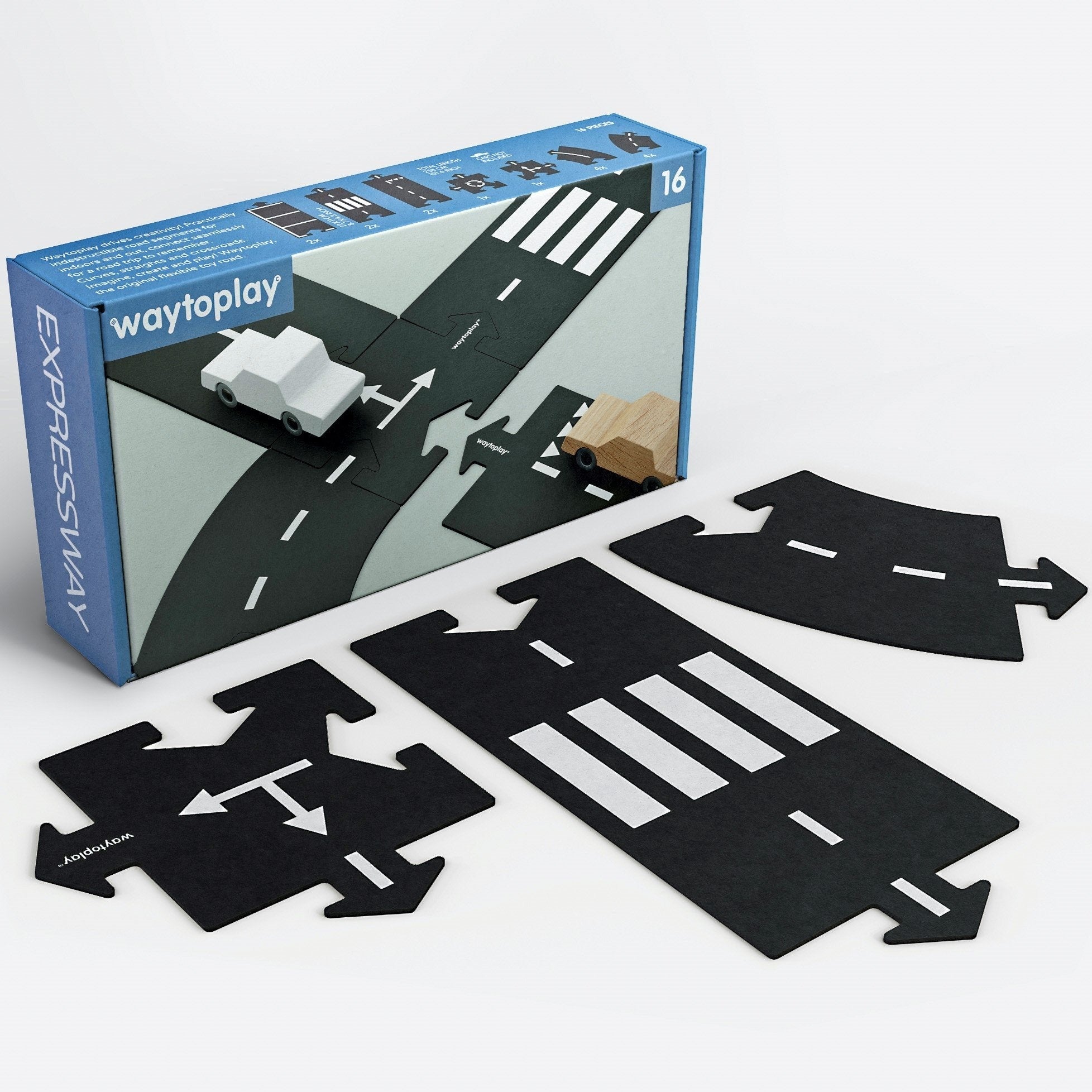 WaytoPlay Autobaan autoweg 16-delig WaytoPlay Autobaan autoweg 16-delig