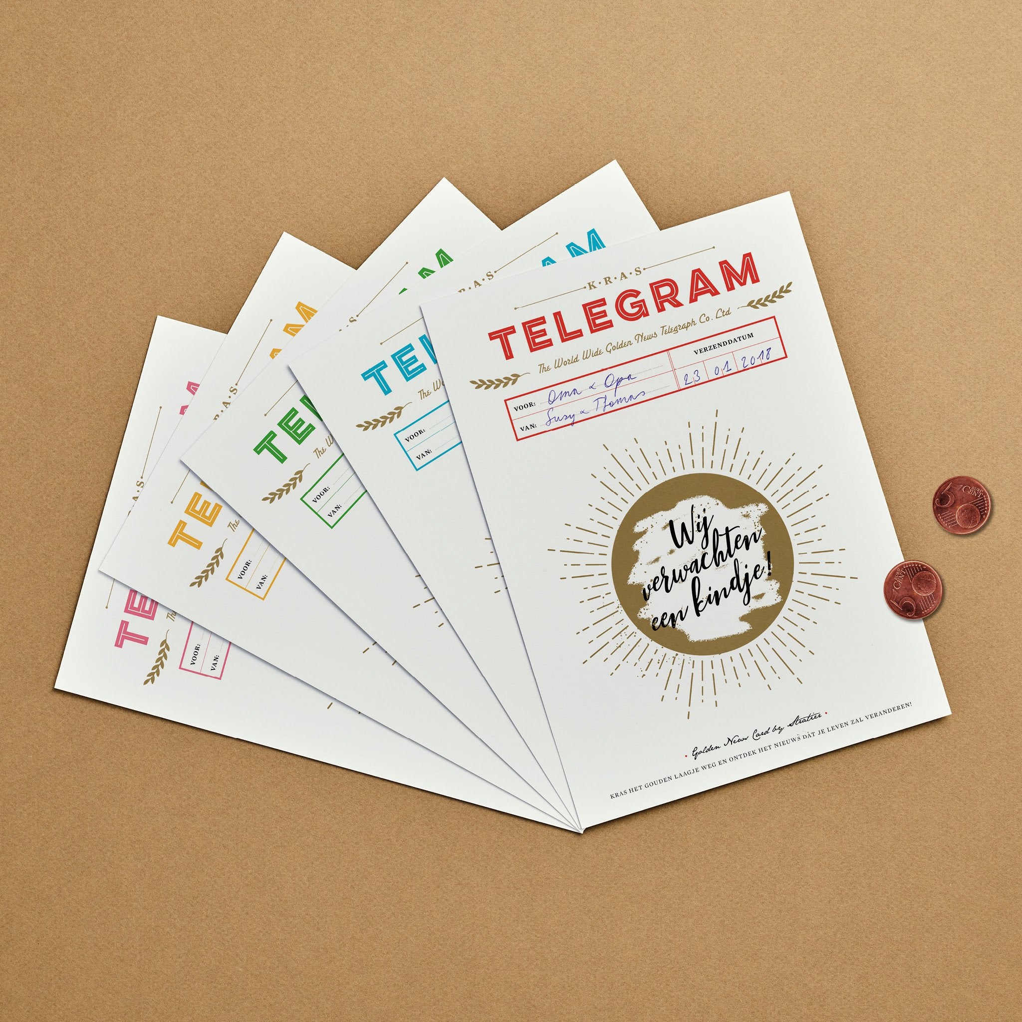 * Stratier Krastelegram | Wij krijgen een kindje! * Stratier Krastelegram | Wij krijgen een kindje!