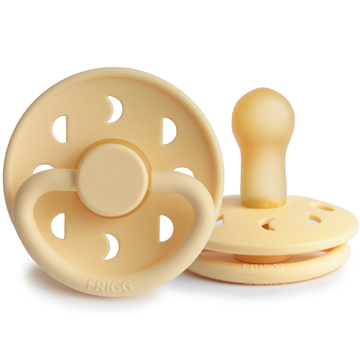 Frigg Moon Latex Fopspeen 0-6M | Pale Daffodil Frigg Moon Latex Fopspeen 0-6M | Pale Daffodil