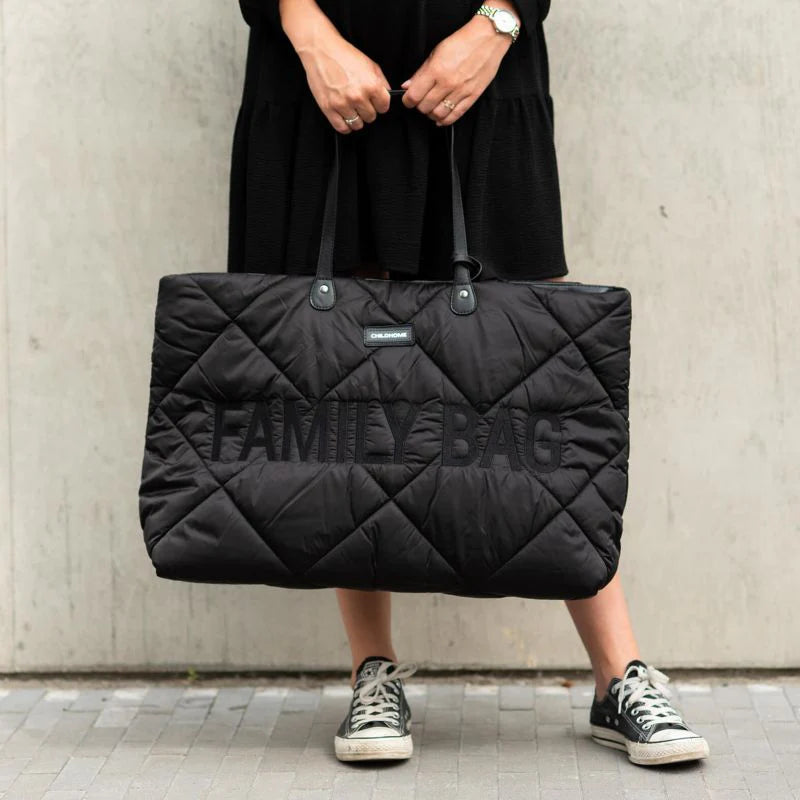 Childhome weekendtas XL Family Bag Gewatteerd | Zwart Childhome weekendtas XL Family Bag Gewatteerd | Zwart