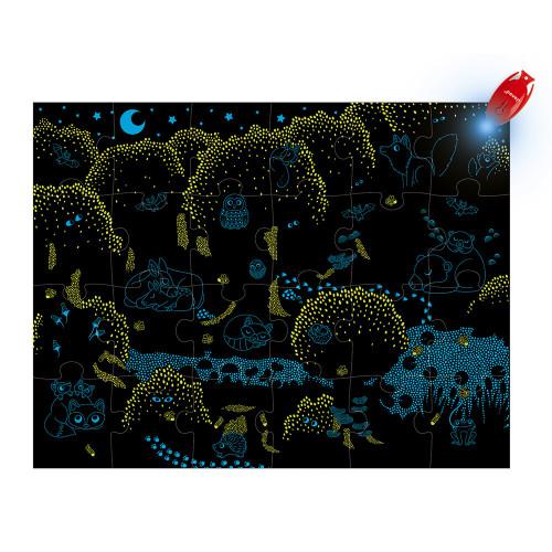 Janod Puzzel 24 Stuks Magic Forest Met Lamp Janod Puzzel 24 Stuks Magic Forest Met Lamp