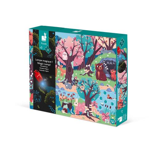 Janod Puzzel 24 Stuks Magic Forest Met Lamp Janod Puzzel 24 Stuks Magic Forest Met Lamp