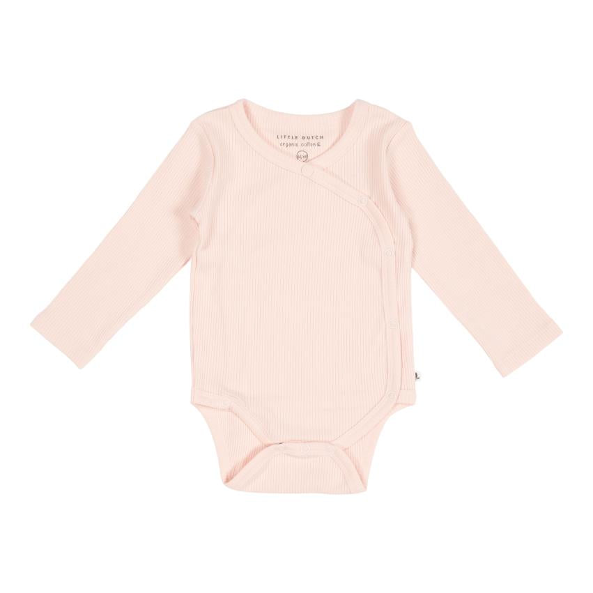 * Little Dutch Romper Overslag Met Lange Mouwen | Rib Pink * Little Dutch Romper Overslag Met Lange Mouwen | Rib Pink