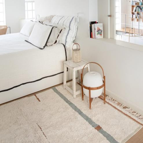 Lorena Canals Machinewasbaar RugCycled Tapijt 140x200cm | Lanes Vintage Blue Lorena Canals Machinewasbaar RugCycled Tapijt 140x200cm | Lanes Vintage Blue