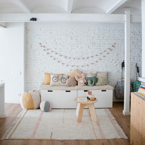 Lorena Canals machinewasbaar RugCycled Tapijt 140x200cm | Lanes Vintage Nude Lorena Canals machinewasbaar RugCycled Tapijt 140x200cm | Lanes Vintage Nude