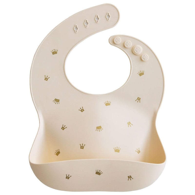 Mushie Bibs Siliconen Slab - Crowns Mushie Bibs Siliconen Slab - Crowns