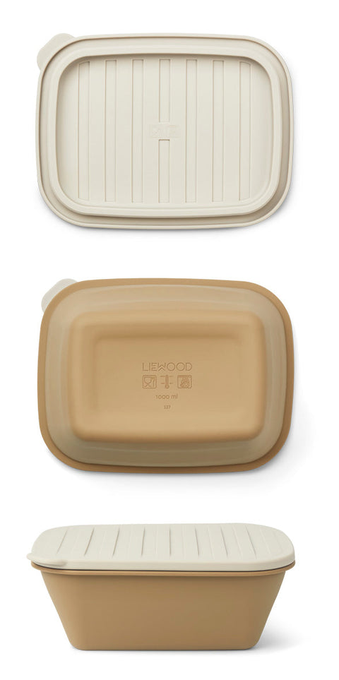 Liewood Franklin Foldable Lunch Box | Sandy / Oat Mix  *