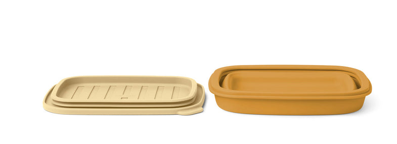 Liewood Franklin Foldable Lunch Box | Golden Caramel / Safari Mix*