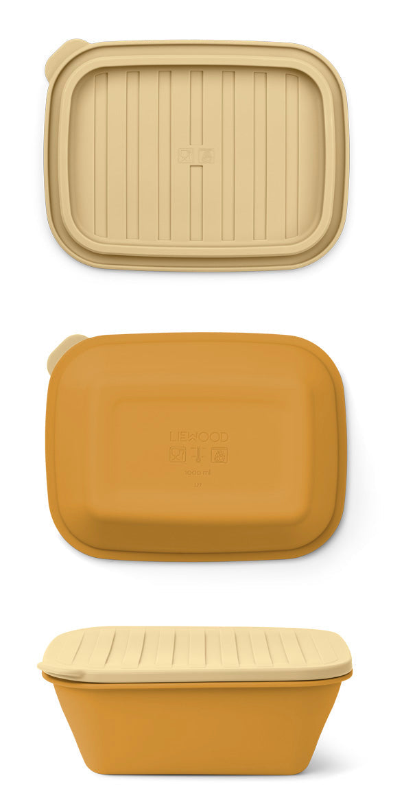 Liewood Franklin Foldable Lunch Box | Golden Caramel / Safari Mix*