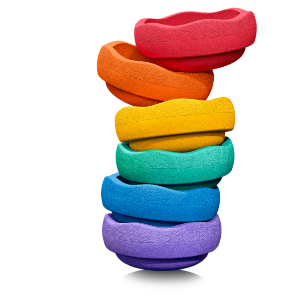 Stapelstein Rainbow Purple | Set van 6 Stapelstein Rainbow Purple | Set van 6