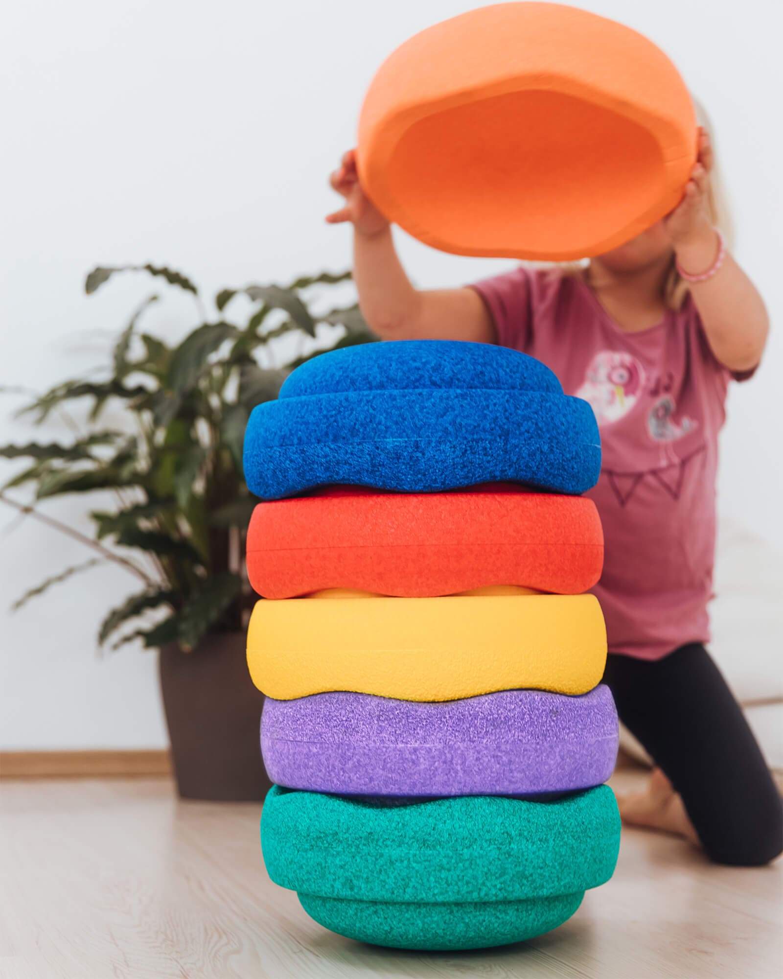 Stapelstein Rainbow Purple | Set van 6 Stapelstein Rainbow Purple | Set van 6