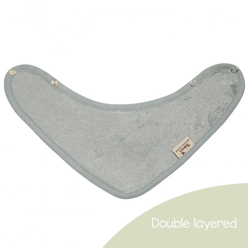 Timboo Bandana Slab Bamboe Kwijlsjaaltje Dubbele Laag | Moon Blue Timboo Bandana Slab Bamboe Kwijlsjaaltje Dubbele Laag | Moon Blue