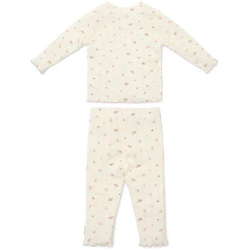 Little Dutch Twee-delige Pyjama Fairy Blossom | Wit