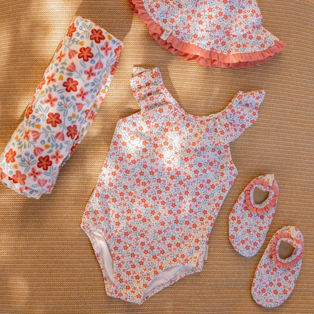 Little Dutch Strandschoenen Sunny Flowers Multi-Colour