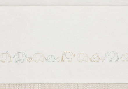 Jollein Laken Wieg 75x100cm | Elephant Tales