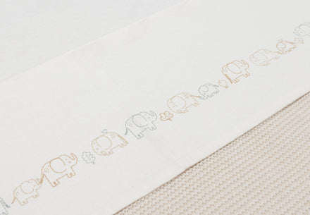 Jollein Laken Wieg 75x100cm | Elephant Tales