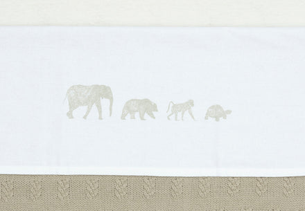 Jollein Ledikant Laken 120 x 150 cm | Animals Olive Green*