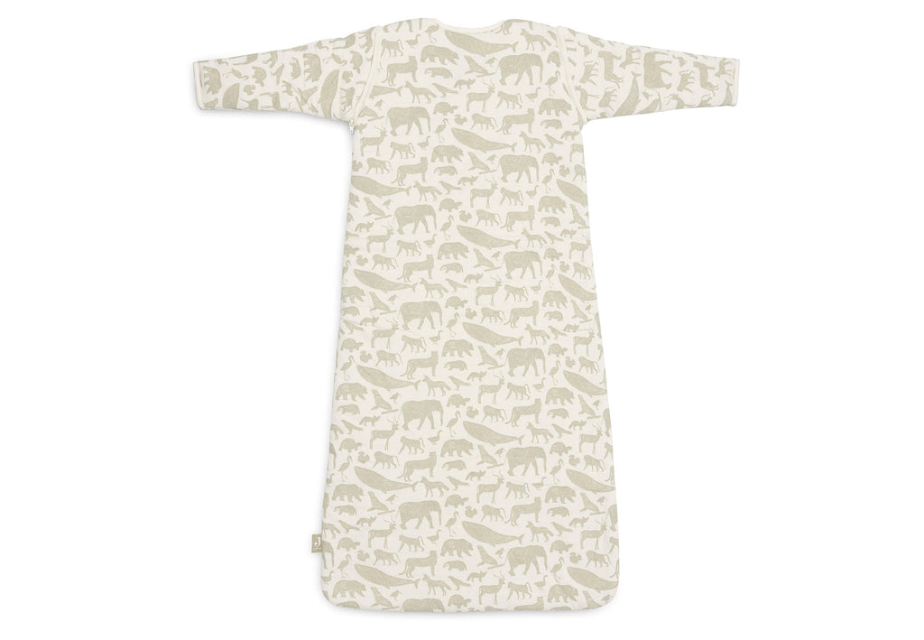 Jollein Slaapzak Met Afritsbare Mouw 90cm | Animals Olive Green