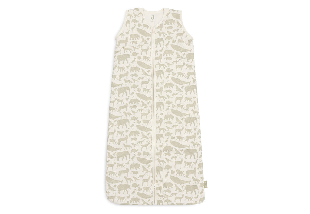 Jollein Slaapzak Met Afritsbare Mouw 90cm | Animals Olive Green