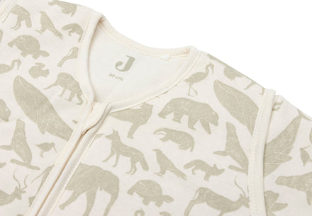 Jollein Slaapzak Met Afritsbare Mouw 90cm | Animals Olive Green