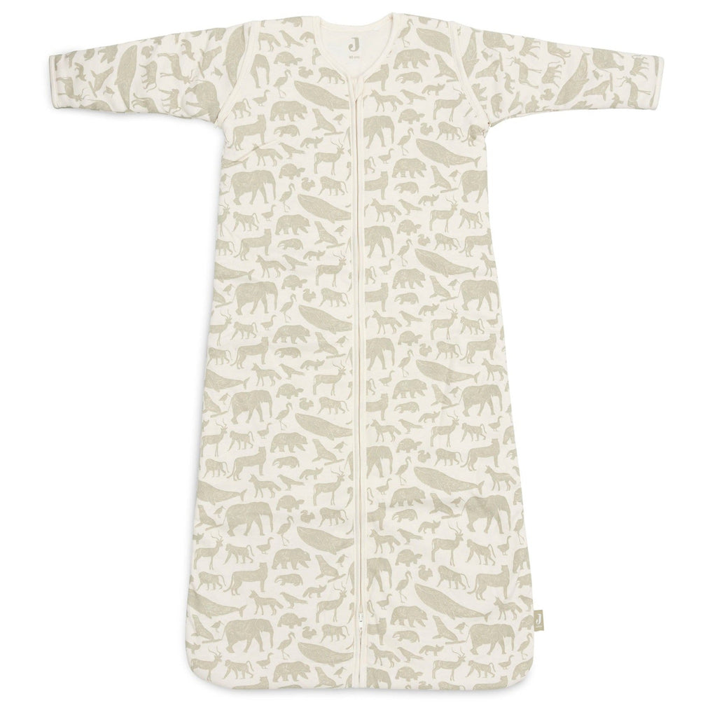 Jollein Slaapzak Met Afritsbare Mouw 90cm | Animals Olive Green