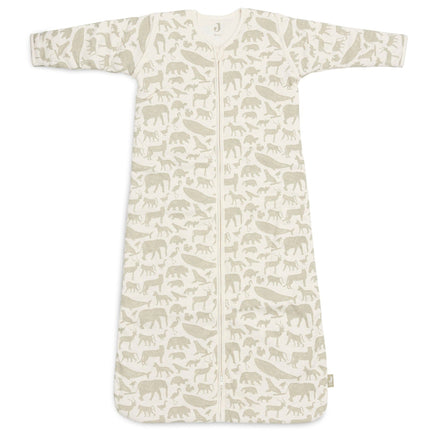 Jollein Slaapzak Met Afritsbare Mouw 90cm | Animals Olive Green