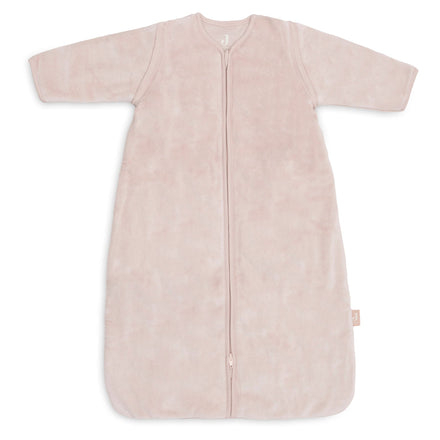 Jollein Slaapzak Velvet 90 cm in de kleur Silk Rose met afritsbare mouwen, De Gele Flamingo.
