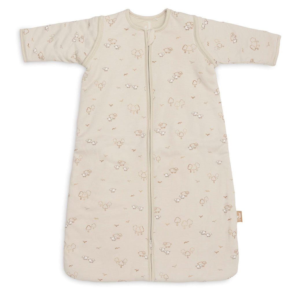 Jollein slaapzak met afritsbare mouw 110 cm in Woolly, productfoto van de babyslaapzak, De Gele Flamingo