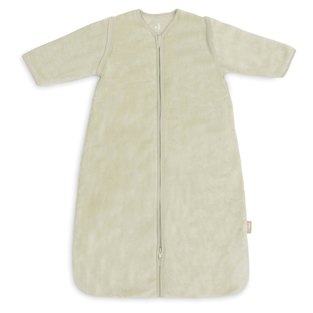 Jollein Slaapzak met afritsbare mouw 70 cm Velvet in de kleur Soft Matcha, babyslaapzak met rits van De Gele Flamingo