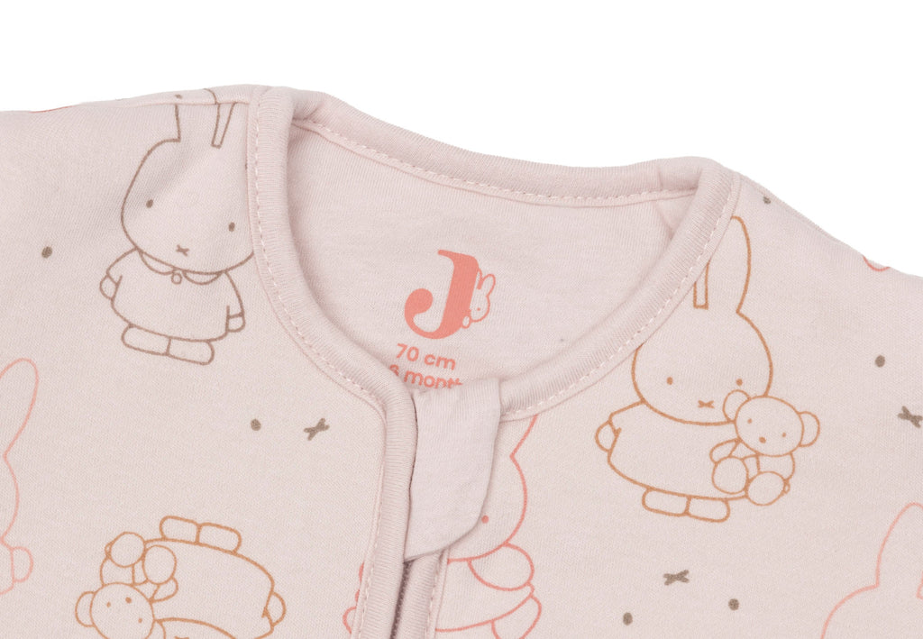 Jollein slaapzak Miffy Moments Silk Rose 70 cm zonder mouwen, katoenen voering, babyslaapzak De Gele Flamingo