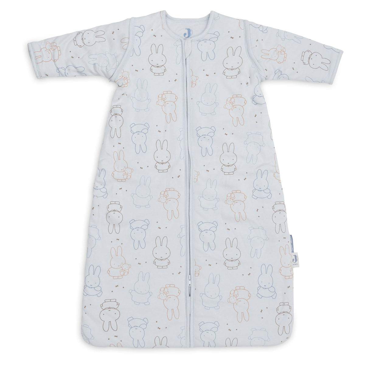 Jollein Slaapzak met afritsbare mouw 70 cm Miffy Moments in Cloud Blue, katoenen babyslaapzak van De Gele Flamingo