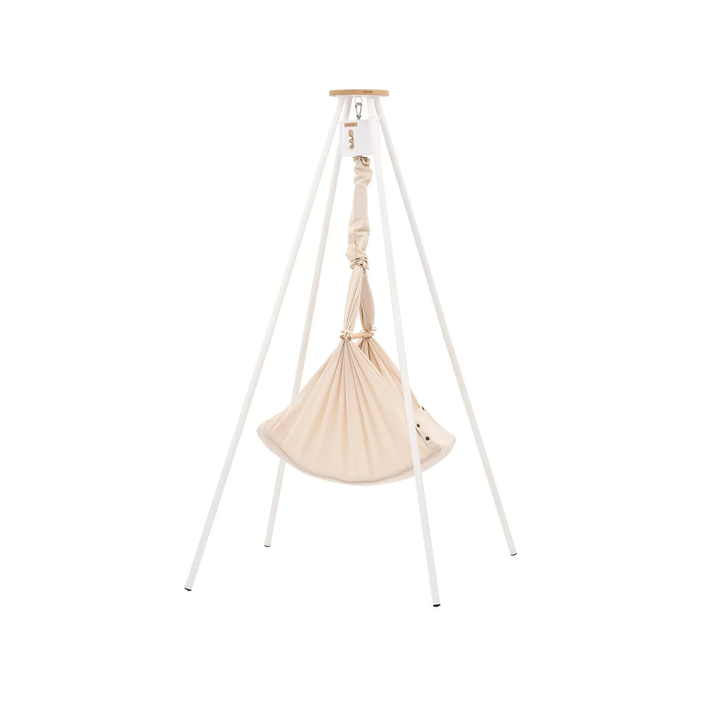 Nonomo Heavenly Dreams Baby Premium Wieg Almond + Move + Tipi Stand (stokken) White