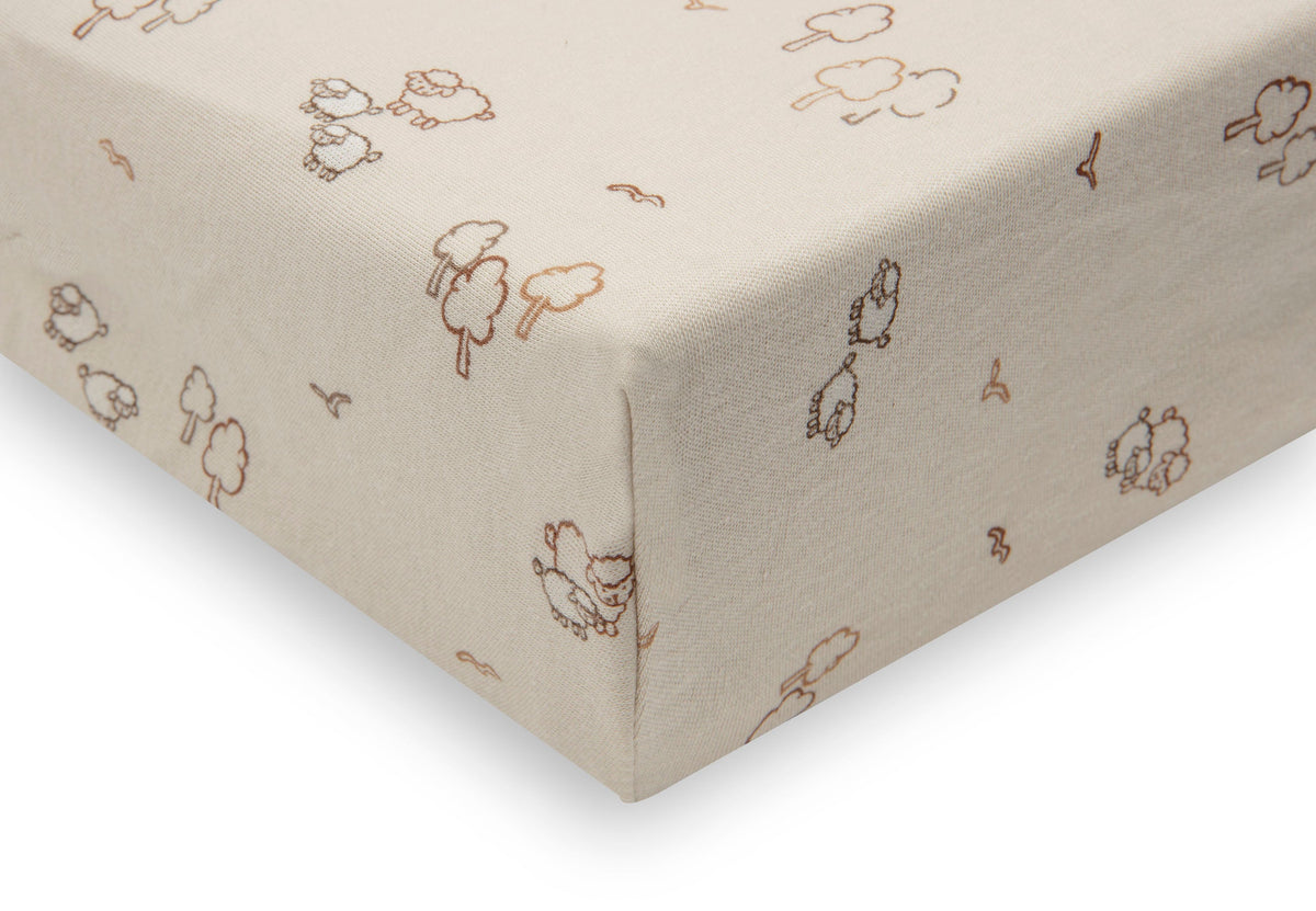 Jollein aankleedkussenhoes jersey 50x70 cm met Woolly print